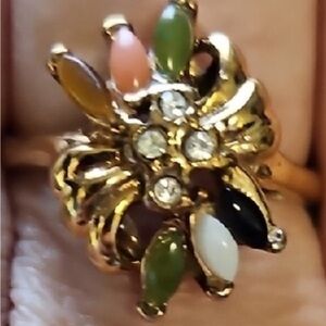 Elegant Multicolor Gemstone Ring